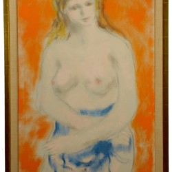 Thomas Fogarty Draped Nude framed