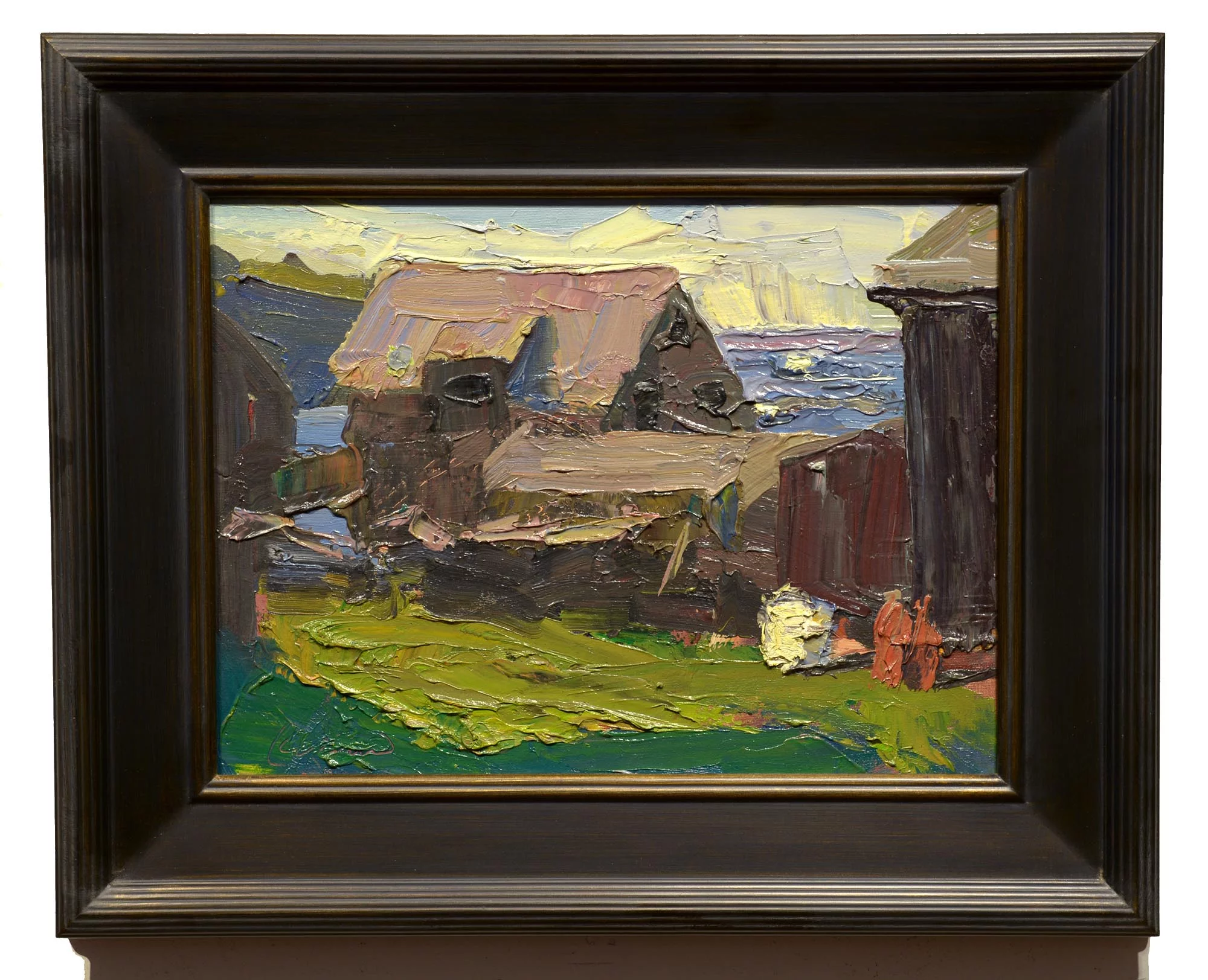 David Kasman Stanley Fish House, Monhegan framed