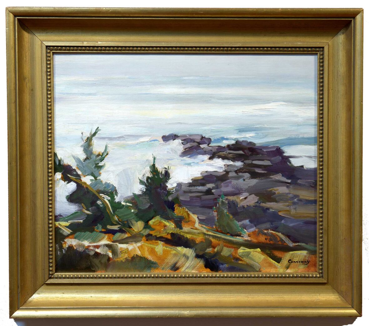 Jay Hall Connaway Pine Sentinels, Lobster Cove framed