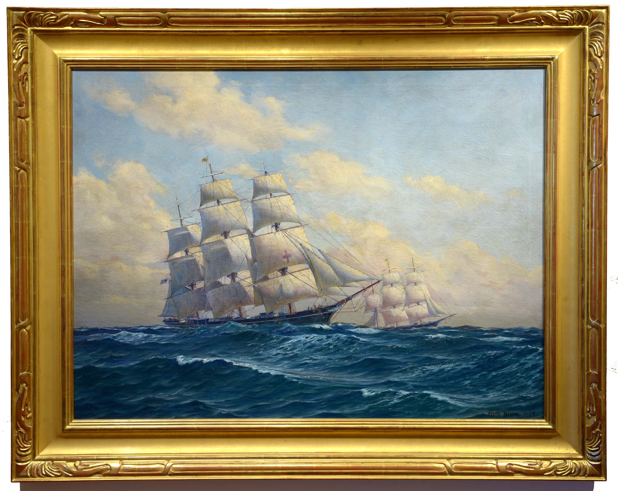Christian Aleth Bjorn On the High Seas framed