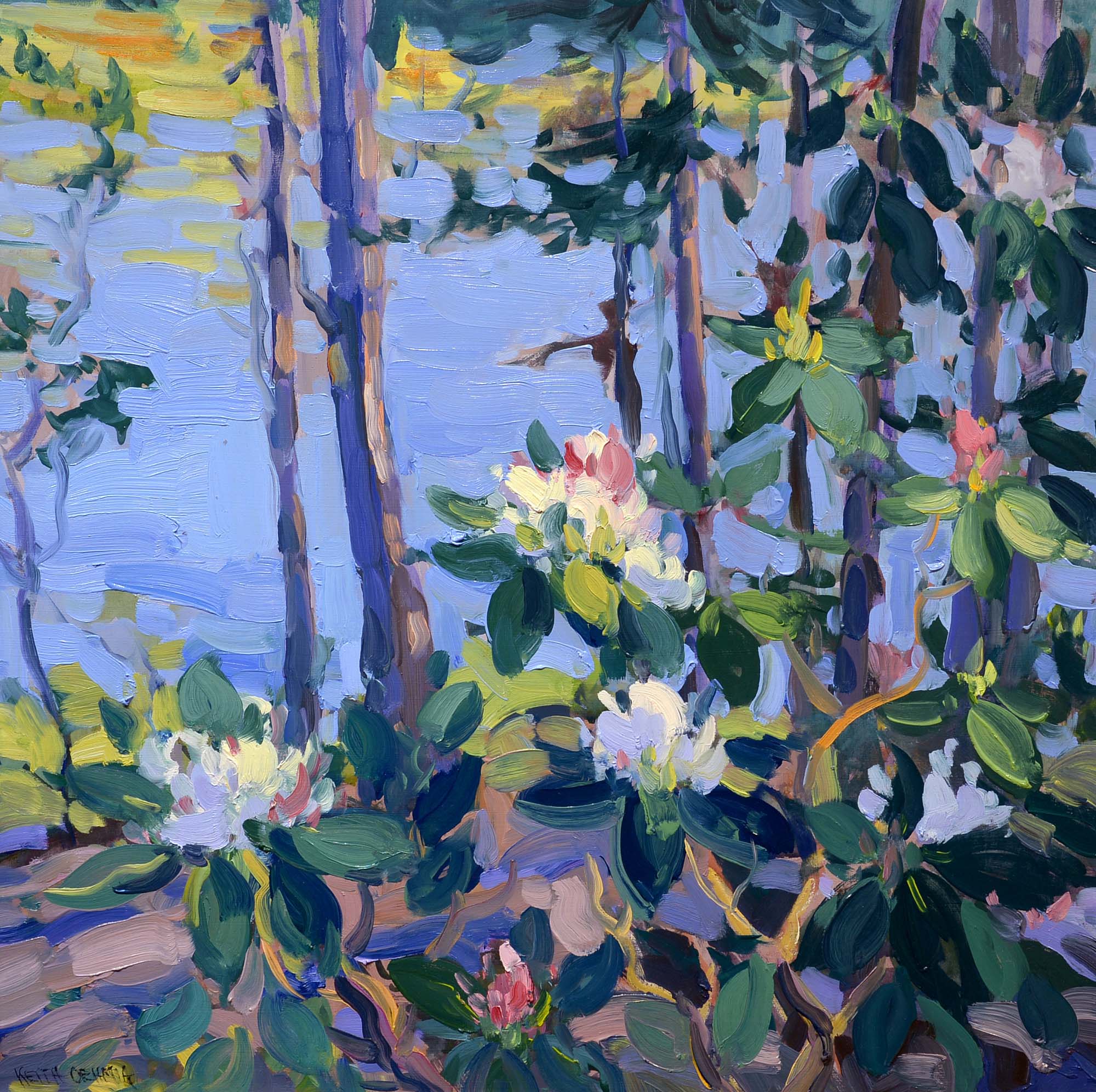 Keith Oehmig Rhodies by the Shore
