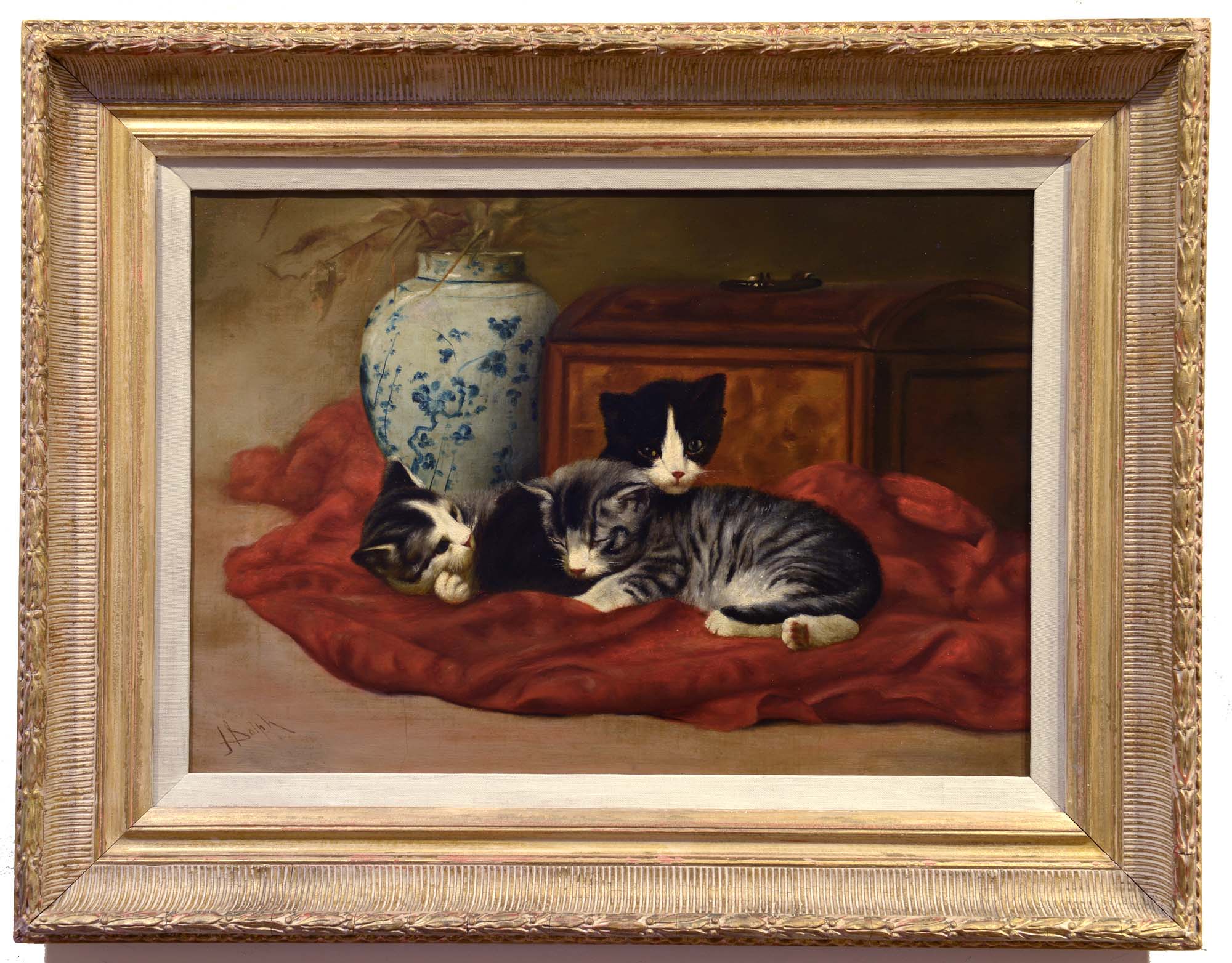 John Henry Dolph Kittens at Play framed